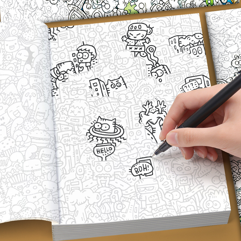 Stress-Relief Doodles Coloring - Adult Coloring Book Stress Relief recension och pris