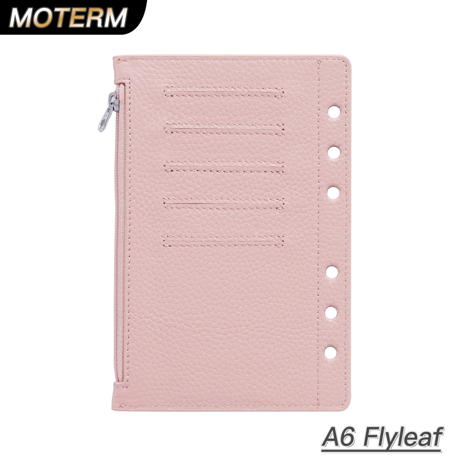 Moterm Zipper Flyleaf for A6 S - Vintage Leather Journal Notebook recension och pris